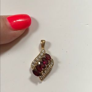 Genuine Amethyst and. Diamond pendant .  Wow